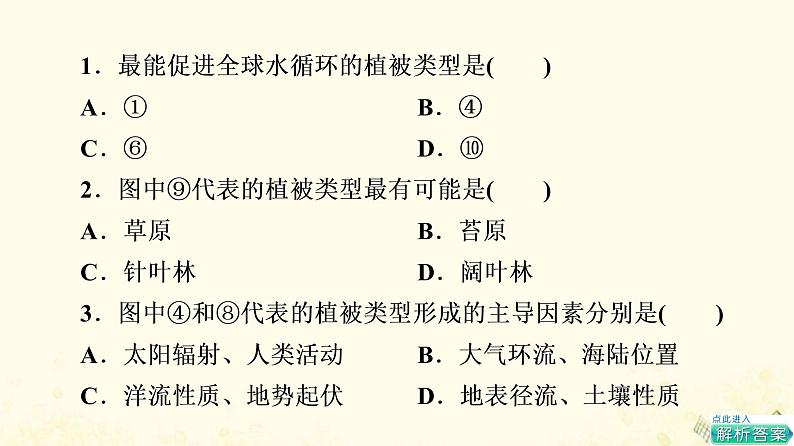 2022届高考地理一轮复习课后集训18自然地理环境的差异性课件第3页