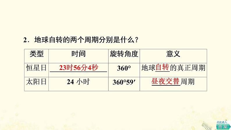 2022届高考地理一轮复习第1部分自然地理第1章第4讲地球的自转及其地理意义课件07