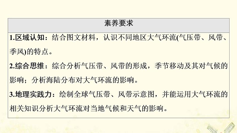 2022届高考地理一轮复习第1部分自然地理第2章第2讲气压带和风带课件03