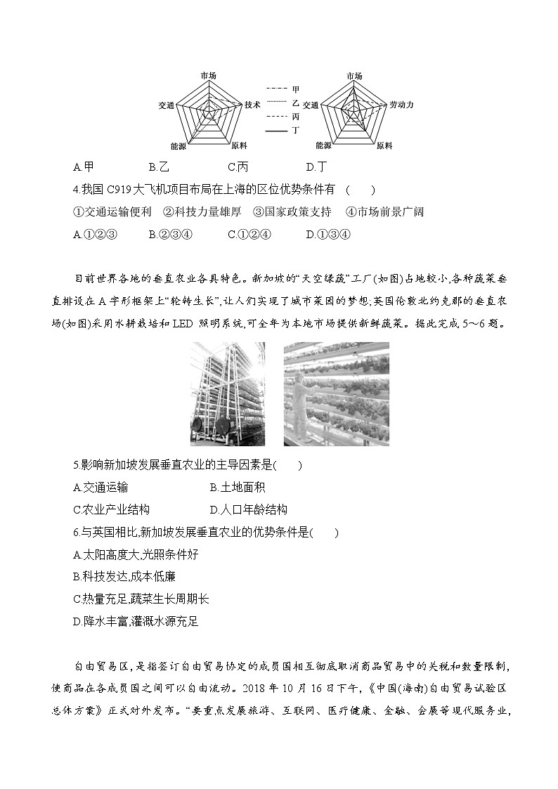 【新教材精创】第三单元 产业区位选择单元测试卷（2）-鲁教版高中地理必修第二册02