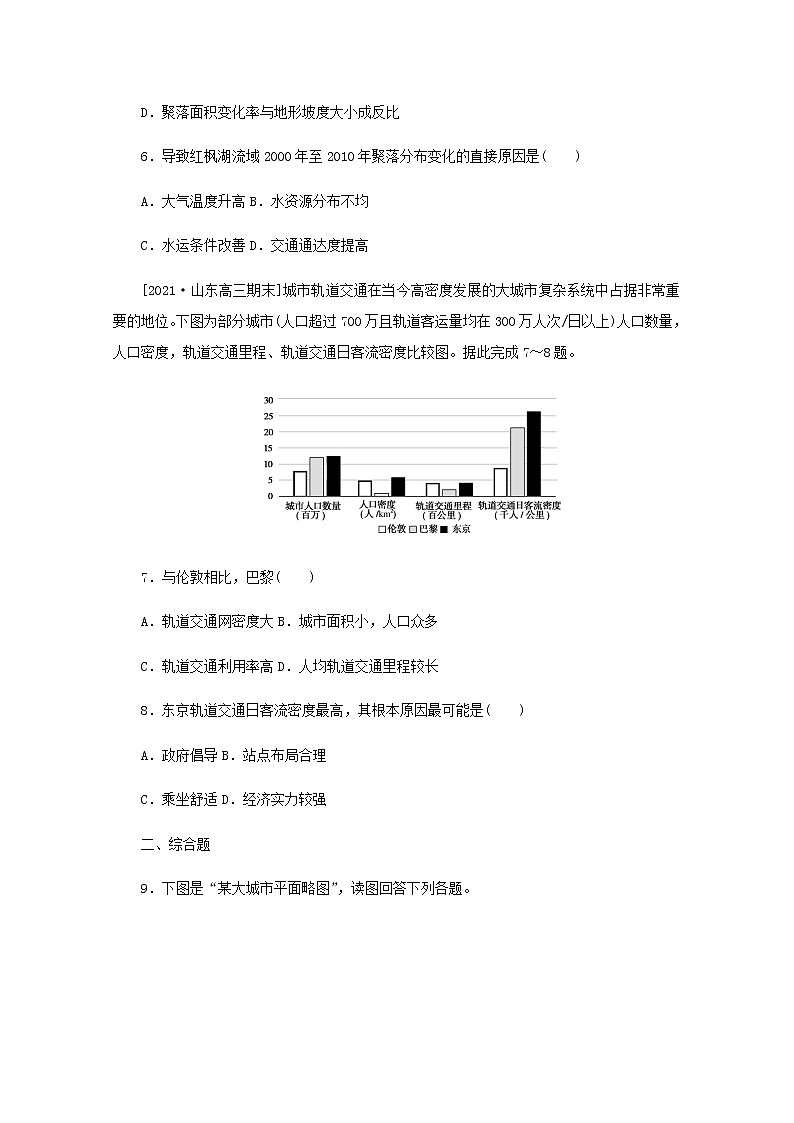 高考地理一轮复习专练51交通运输布局对聚落发展的影响含解析第3页