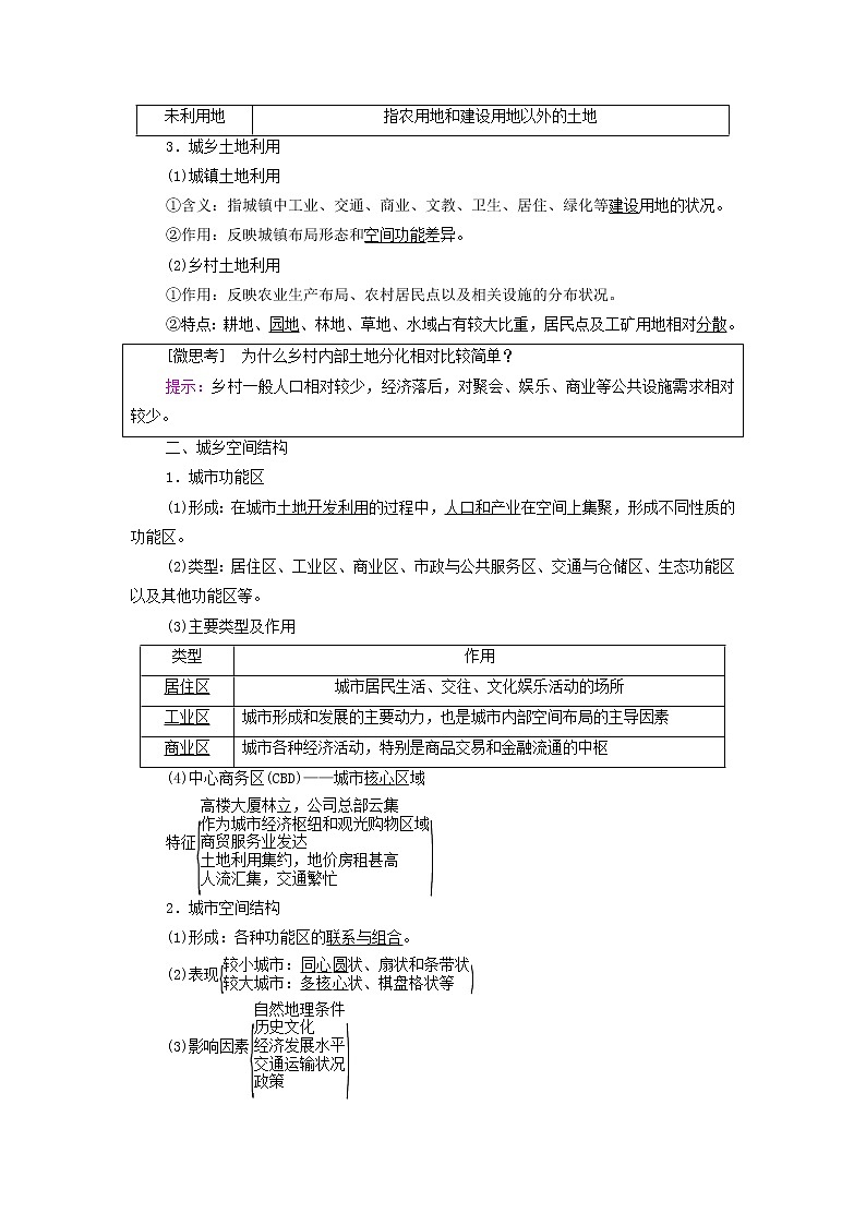 高中地理第二章城镇和乡村第1节城乡空间结构学案湘教版02