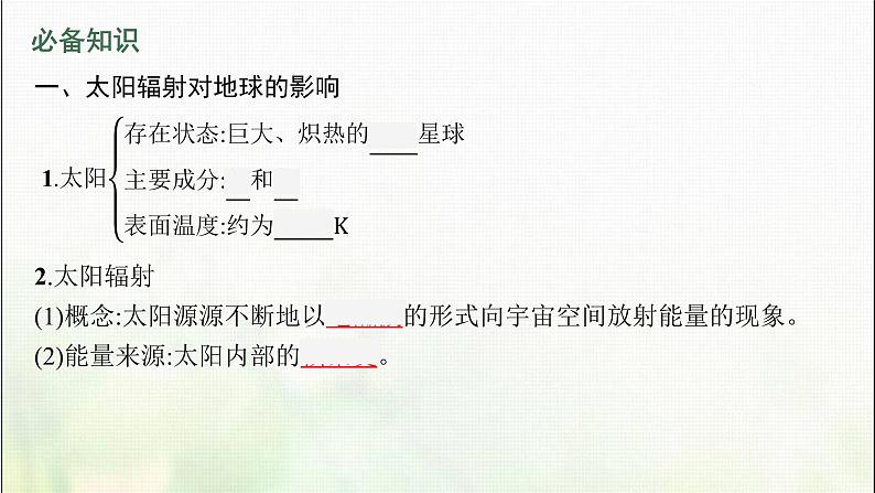 高中地理第一章宇宙中的地球第二节太阳对地球的影响课件新人教第5页