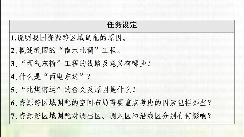 高中地理第3章区域合作第2节资源跨区域调配对区域发展的影响课件湘教版03