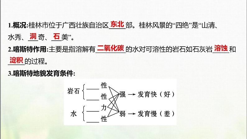 高中地理第三单元从圈层作用看地貌与土壤第一节走近桂林山水课件鲁教版第4页