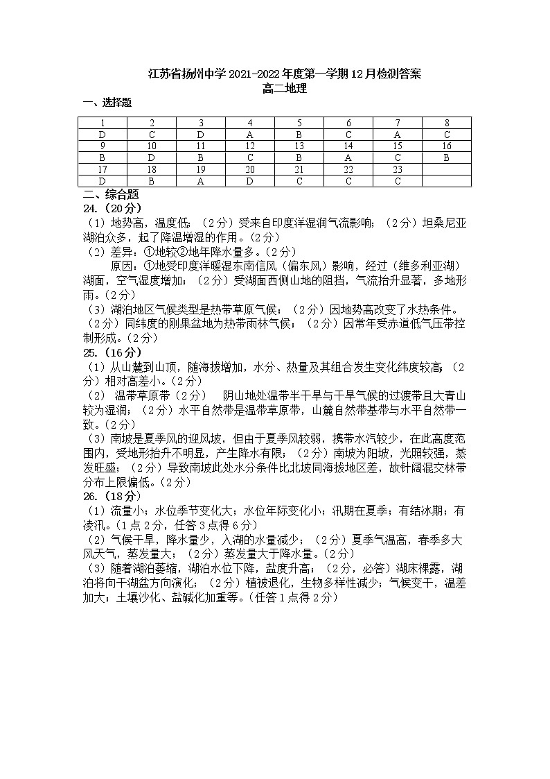 高二12月考答案第1页