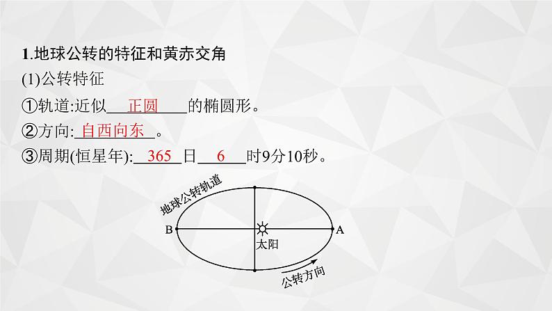 2022届高考地理人教版一轮总复习  第二章　第三节　地球的公转及其地理意义  课件第4页