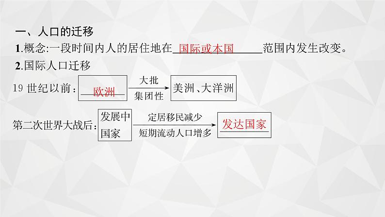 2022届高考地理人教版一轮总复习  第七章　第二节　人口的空间变化  课件04