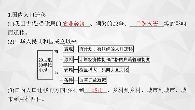 2022届高考地理人教版一轮总复习  第七章　第二节　人口的空间变化  课件05