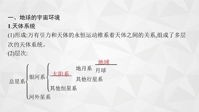 2022届高考地理湘教版一轮总复习  第二章　第一节　地球的宇宙环境和地球的结构  课件第6页