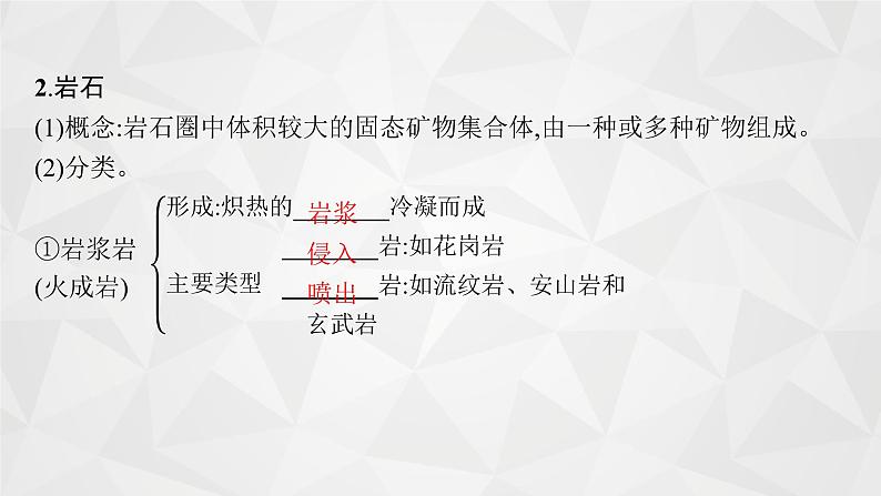 2022届高考地理湘教版一轮总复习  第三章　一　第一节　地壳的物质组成和物质循环  课件第7页