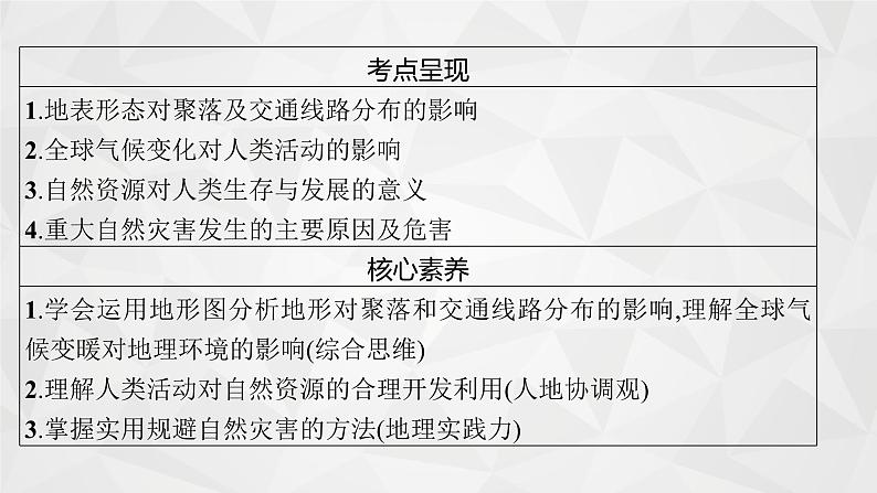 2022届高考地理湘教版一轮总复习  第五章　第一节　地形对聚落及交通线路分布的影响  课件第4页