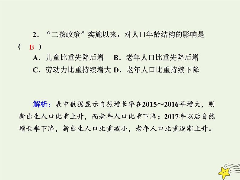 2021届高考地理一轮复习第八单元人口与环境第17讲人口增长与人口容量规范训练课件新人教版202010101260第5页