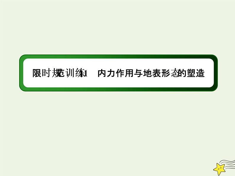 2021届高考地理一轮复习第五单元地表形态的塑造第11讲内力作用与地表形态的塑造规范训练课件新人教版第1页