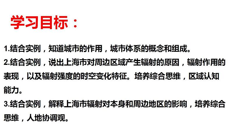 2.1大都市的辐射功能 以我国上海为例(第一课时）课件湘教版（2019）高中地理选择性必修二02