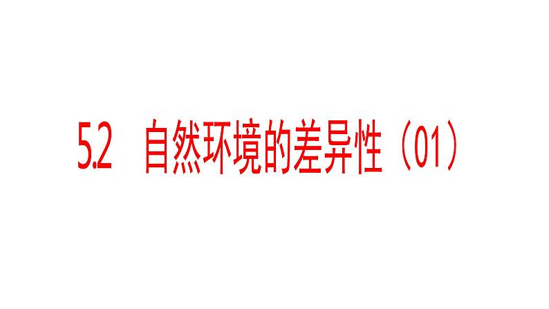 5.2自然环境的差异性（1）课件27湘教版（2019）高中地理选择性必修一01