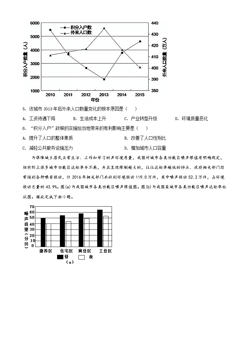 新疆维吾尔自治区2020-2021学年高三第一次诊断性模拟考试地理试题（原卷版）第3页
