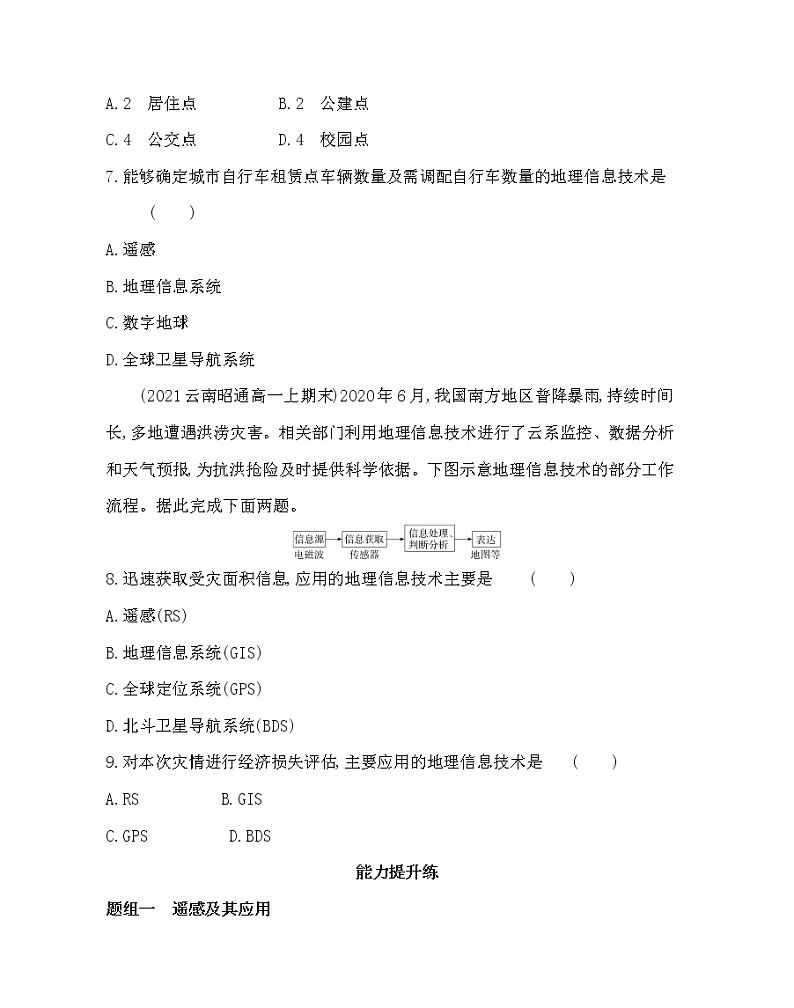 单元活动　地理信息技术应用-2022版地理必修第一册鲁教版（2019） 同步练习 （Word含解析）03