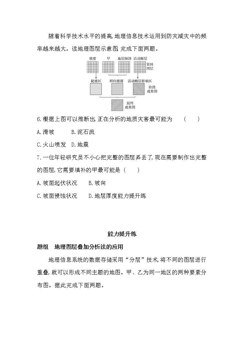 单元活动　学用图层叠加分析法-2022版地理必修第二册鲁教版（2019） 同步练习 （Word含解析）03