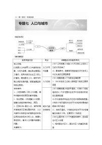 2022年高考地理二轮复习(新高考1) 专题7 考点1　人口分布与人口容量学案