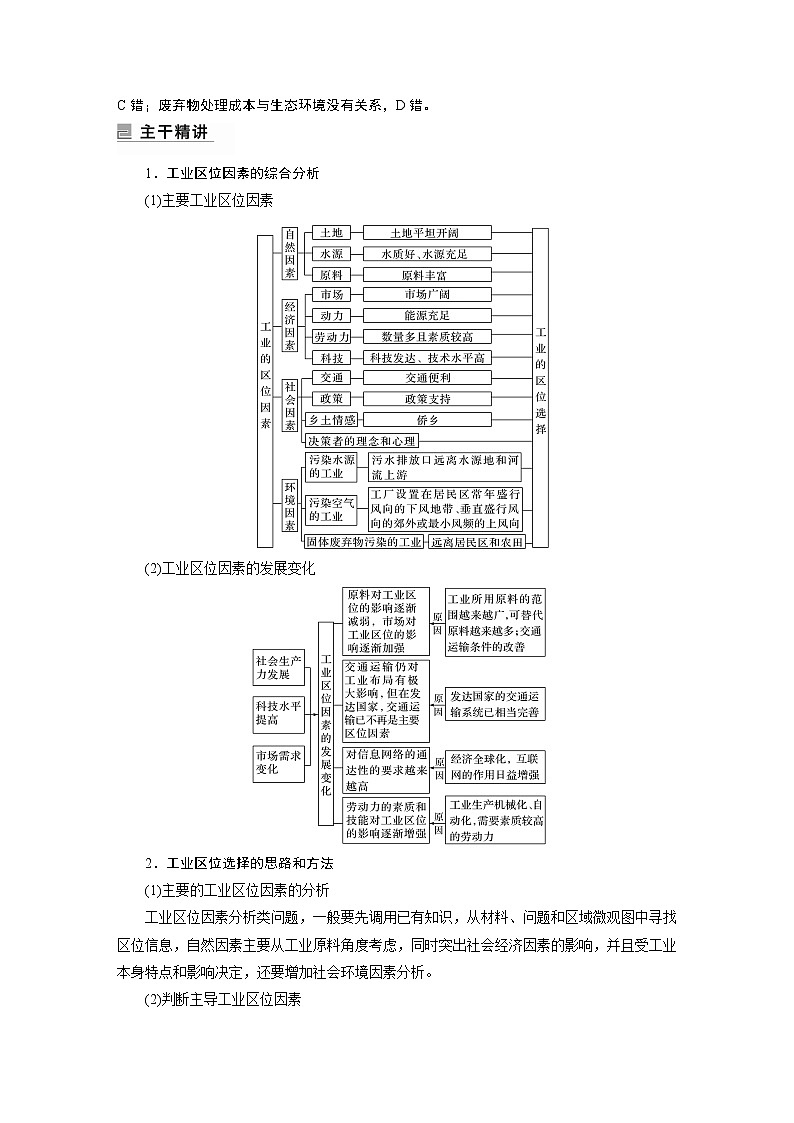 2022年高考地理二轮复习(新高考1) 专题8 考点2　工业区位因素学案第2页