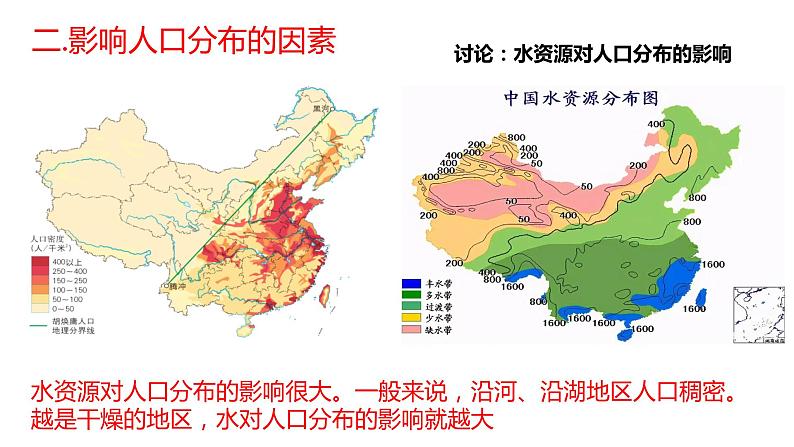 1.1 人口分布第2课时2022年高二地理下学期必修二（湘教版）课件05