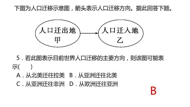 1.2 人口迁移第1课时 2022年高二地理下学期必修二（湘教版）课件08