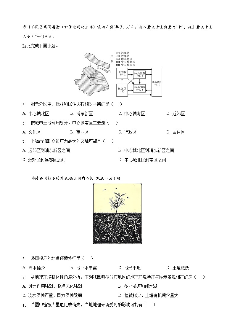 高中地理必修二专项训练100道（Word版含解析）02
