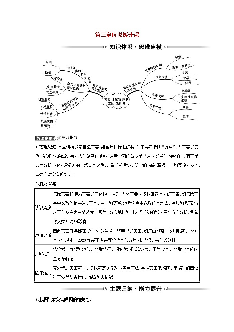 高中地理第三章常见自然灾害的成因与避防阶段提升课学案中图版必修一01