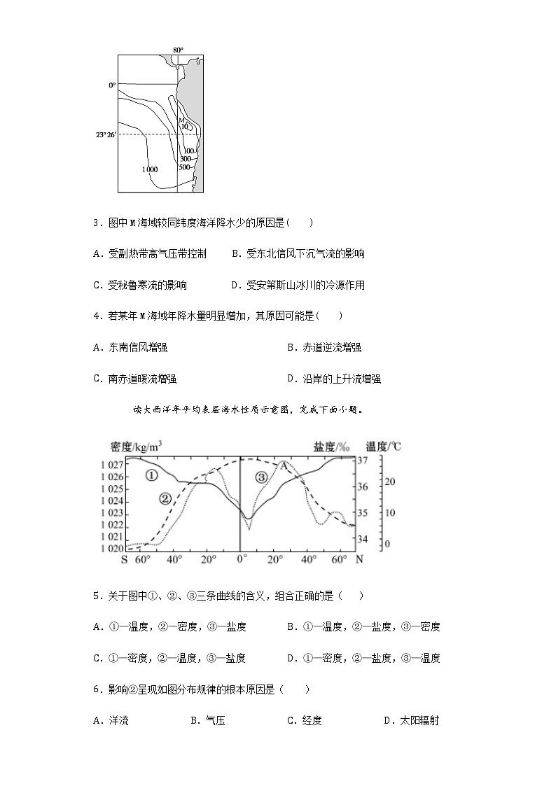 4.3海-气相互作用-2020-2021学年高二地理课时同步练（新教材人教版选择性必修1）第2页