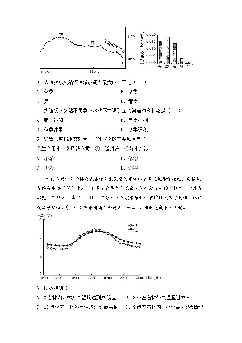 2022届高三二轮专题卷 地理（十一）区域生态环境建设 学生版第2页