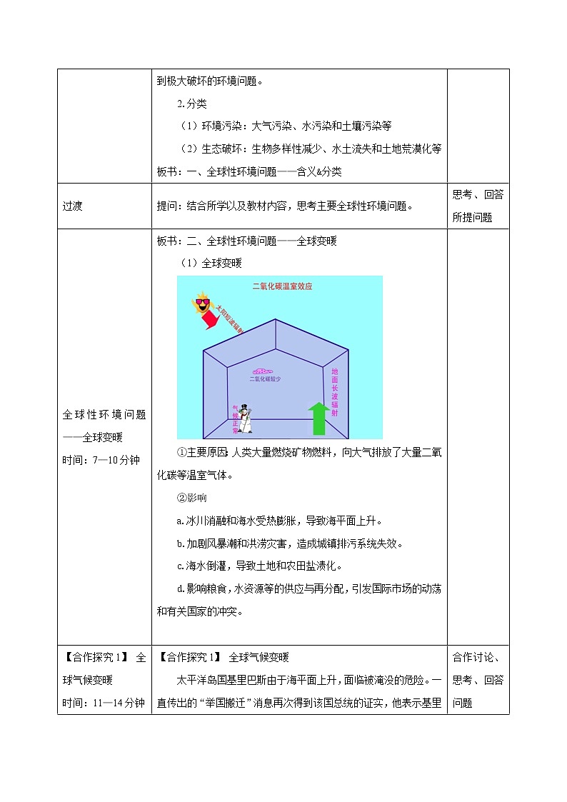 5.1　人类面临的主要环境问题　教学设计（2）　高中地理新中图版必修第二册（2022年）第3页