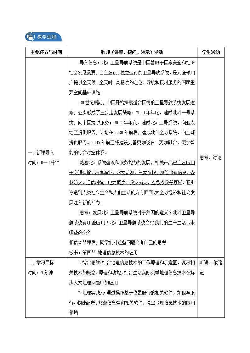 4.4　地理信息技术的应用　教学设计（2）　高中地理新中图版必修第二册（2022年）02