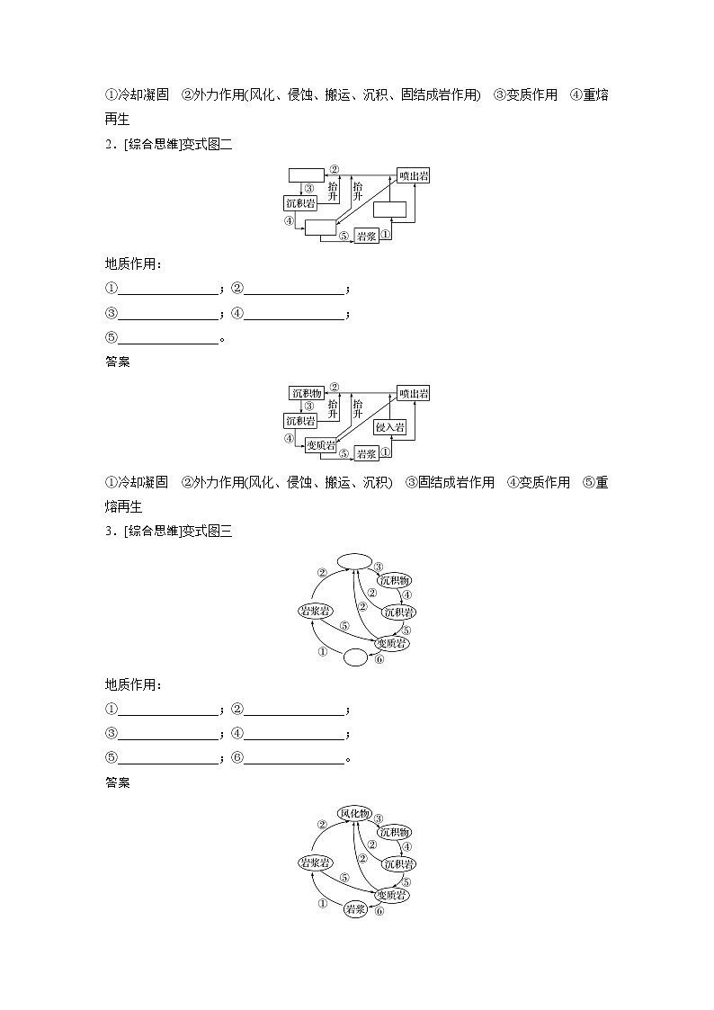 2021-2022学年高中地理新中图版选择性必修1 第二章 第二节 岩石圈的物质组成及循环 教案03