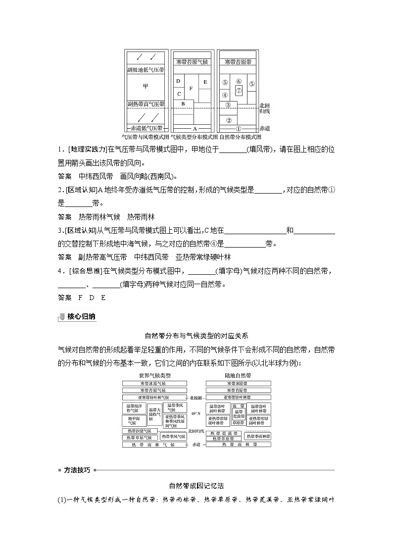 2021-2022学年高中地理新中图版选择性必修1 第五章 第二节 自然地理环境的地域分异规律 教案03