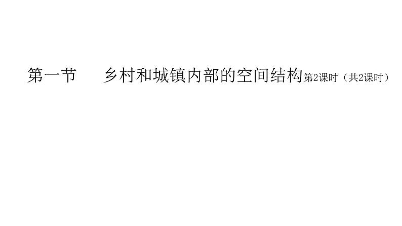 2022中图版2019必修二2.1第一节   乡村和城镇内部的空间结构第2课时（共2课时）28张PPT01