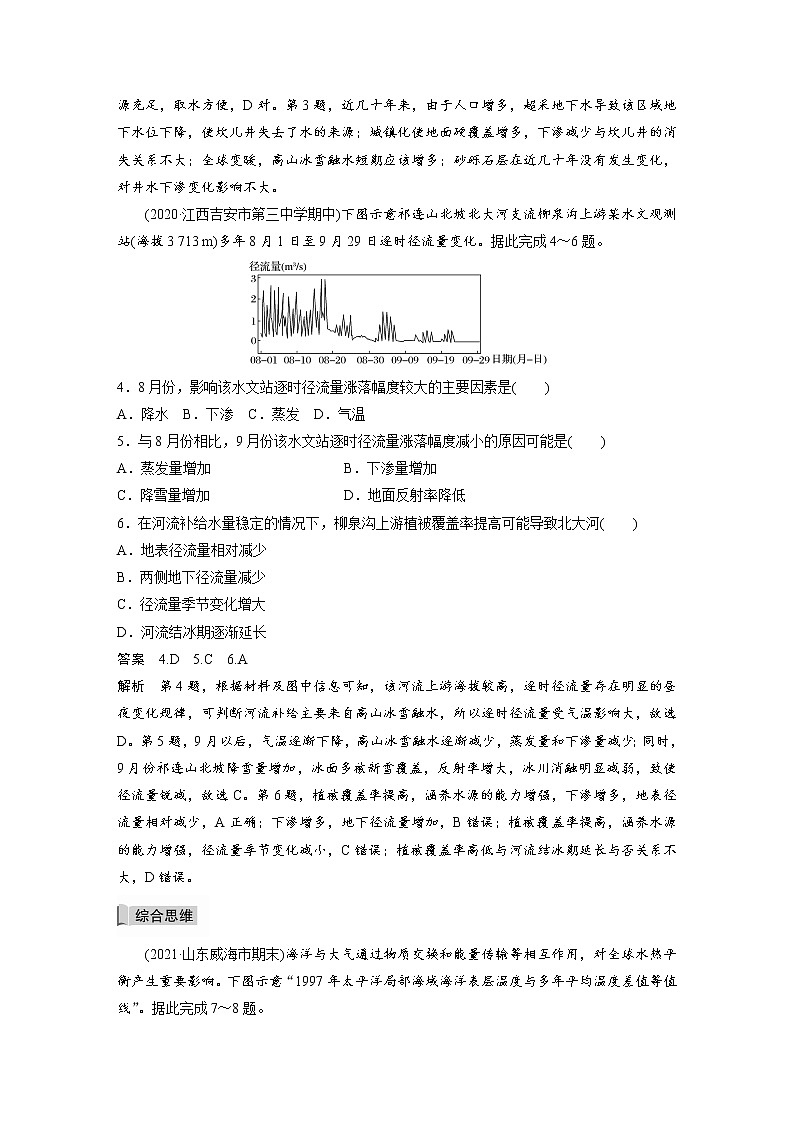 2021-2022学年高中地理新中图版选择性必修1 第四章 核心素养专项练(四) 教案02