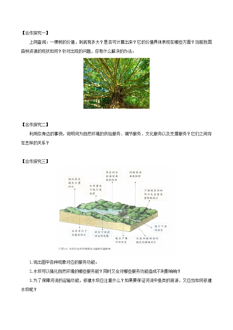 1.1 自然环境服务功能（教学设计）　高中地理新人教版选择性必修3第2页