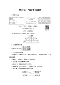 2022届高三高考地理全国通用版一轮教材复习 第2章 第2节 气压带和风带  学案