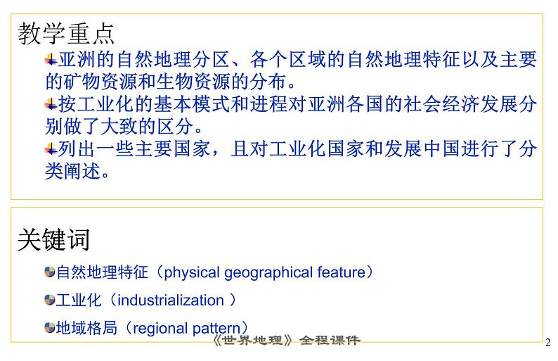 世界地理 第六章 亚 洲课件PPT02