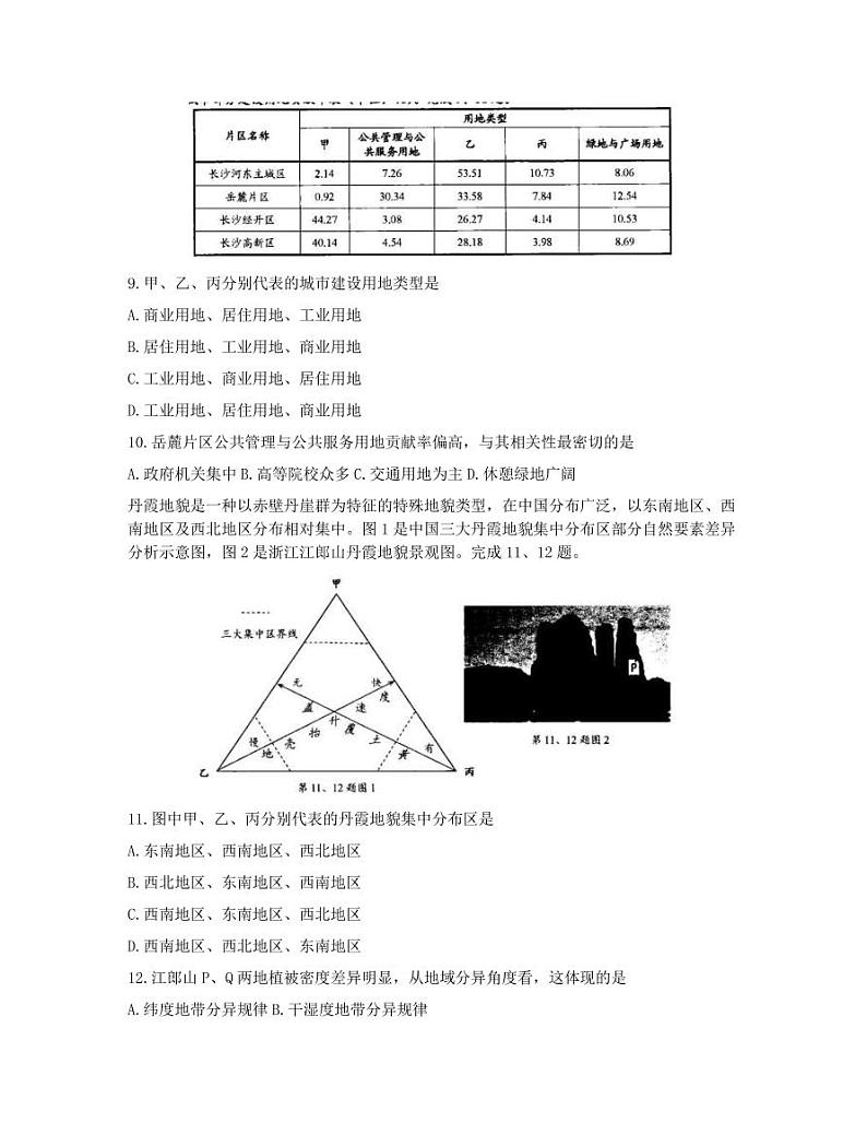2022届浙江省绍兴市高三上学期11月选考科目诊断性考试地理试题（PDF版含答案）第3页