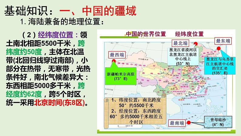 课件22 中国的疆域和行政区划-2022年高考地理之区域地理总复习04