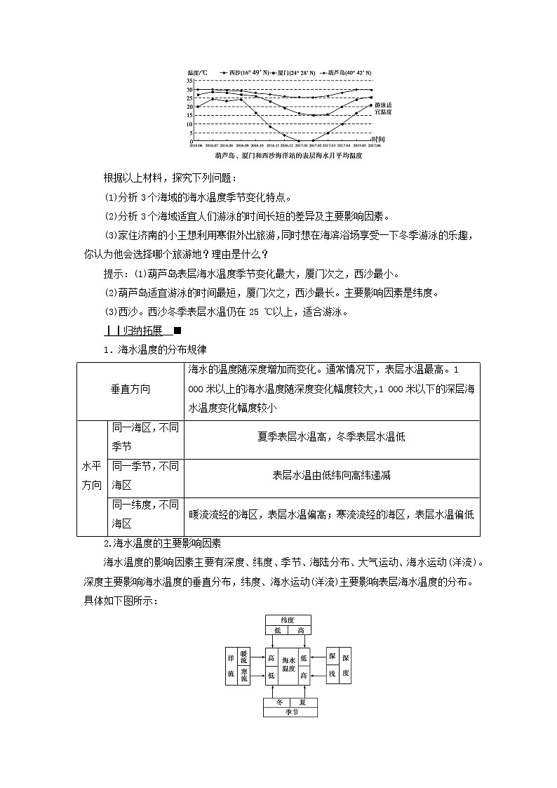 高中地理第3章地球上的水第2节海水的性质学案新人教版必修第一册第3页
