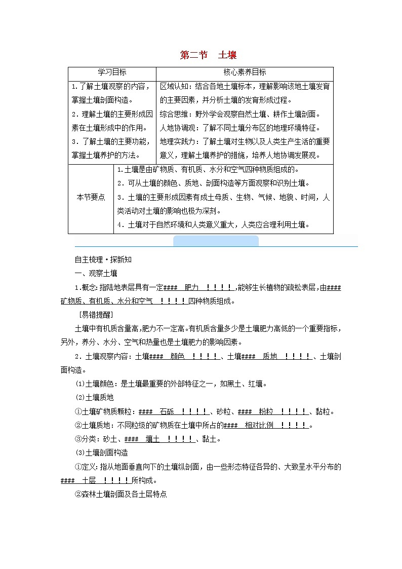 高中地理第5章植被与土壤第2节土壤课件新人教版必修第一册01