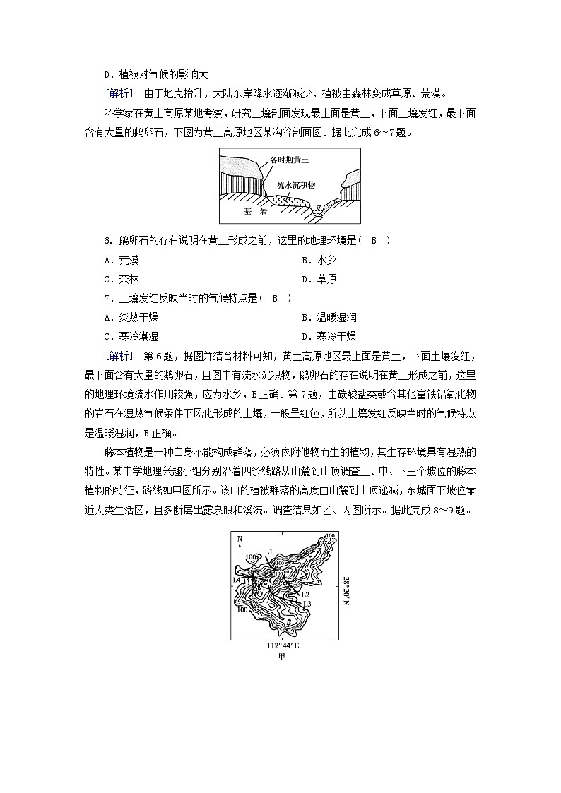高中地理第5章植被与土壤章末整合提升课件+达标检测新人教版必修第一册02