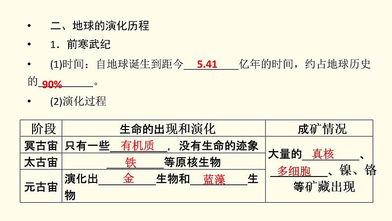 高中地理第1章宇宙中的地球第3节地球的历史课件新人教版必修第一册第8页