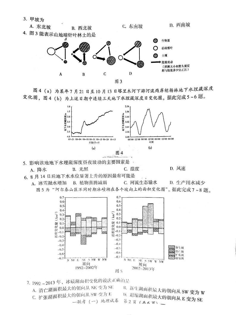 2022届湖南省衡阳市高三第一次联考（一模）地理试题含答案02