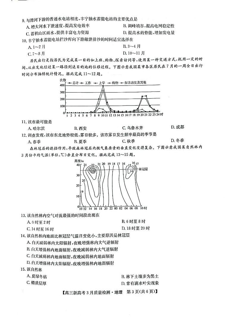 2022年九师联盟3月高三联考（新高考卷）地理试题含答案第3页