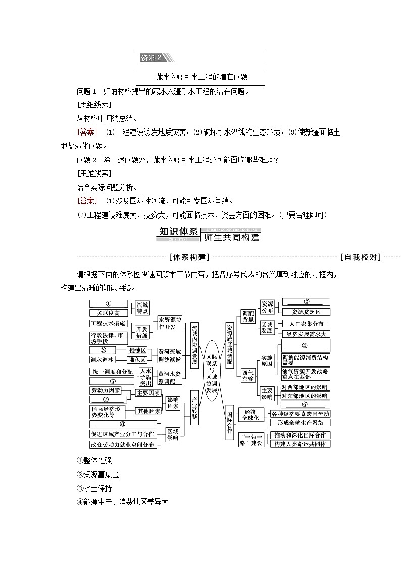 高中地理第四章区际联系与区域协调发展章末总结探究课学案新人教版选择性必修练习题第2页