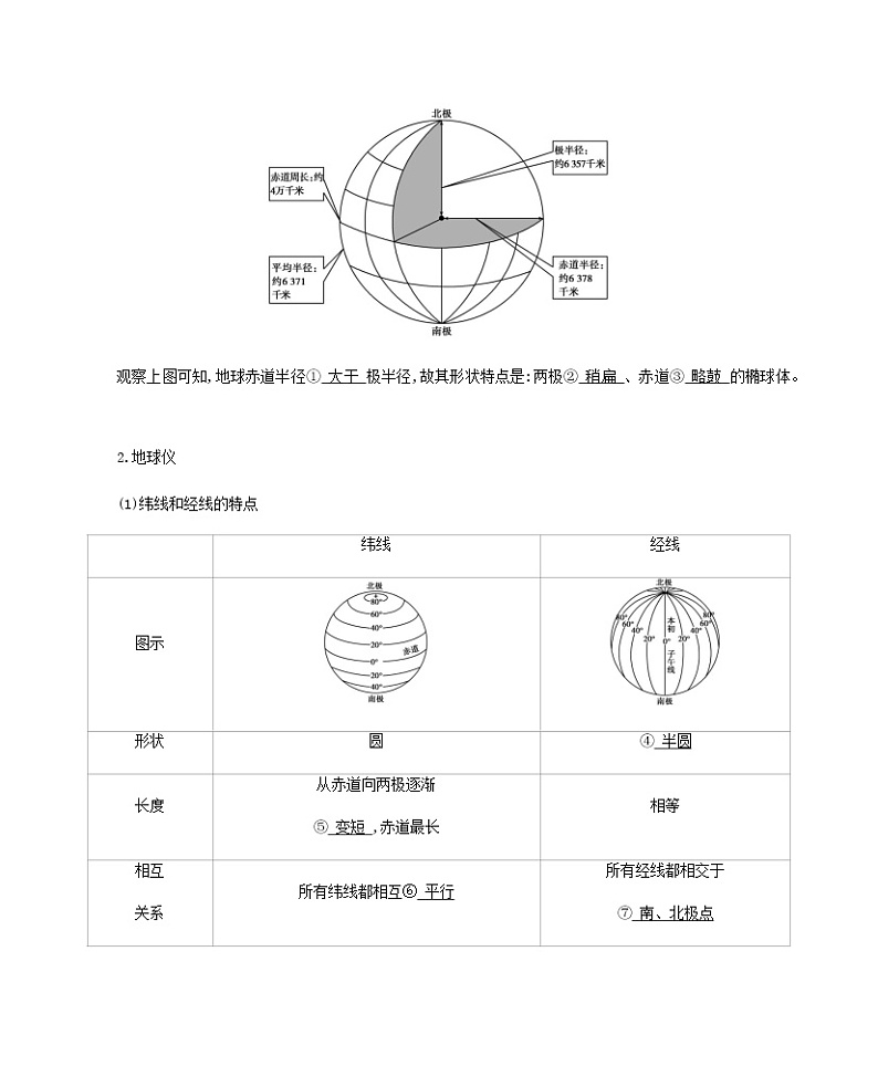 课标版高考地理总复习第一部分自然地理第一单元地球与地图第一讲地球仪与地图教案第3页